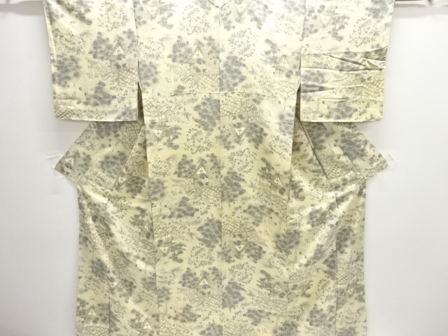 JAPANESE KIMONO / KOMON / FLORAL PLANTS